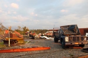 More damage around the machine shop by Bruce Stambaugh