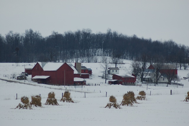 Snowfall in Ohio's Amish country by Bruce Stambaugh