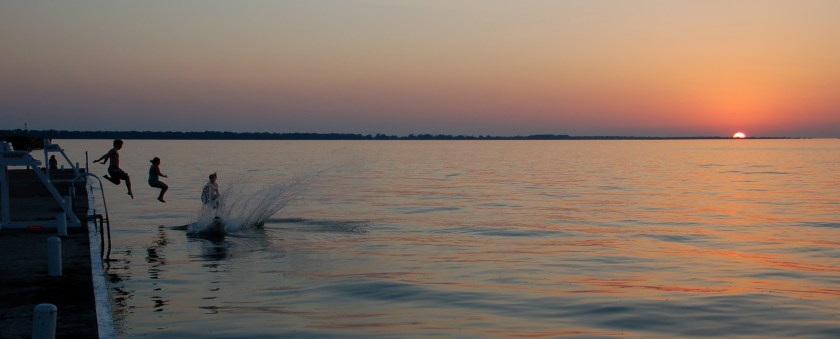 Sunset splash by Bruce Stambaugh