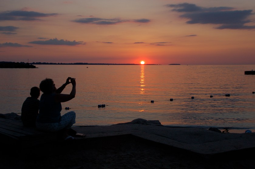 Sunset at Lakeside, OH by Bruce Stambaugh