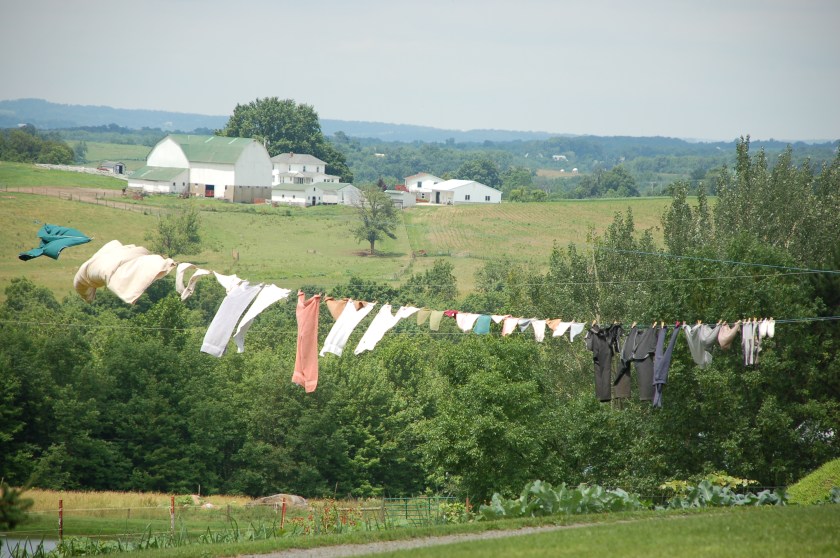 Amish clothesline by Bruce Stambaugh