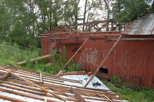Barn destroyed by Bruce Stambaugh