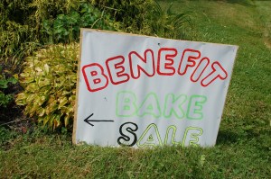 Bake sale sign by Bruce Stambaugh