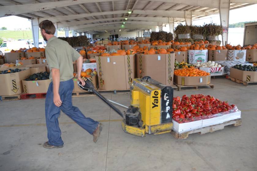 Amish worker by Bruce Stambaugh