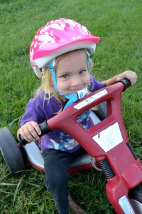 Pink helmet by Bruce Stambaugh