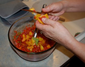 Peach salsa by Bruce Stambaugh