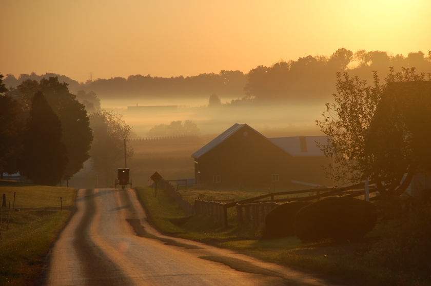 Amish sunrise by Bruce Stambaugh