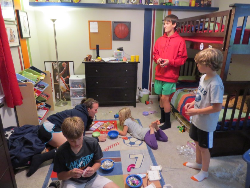 assembling Legos Dolphin cruiser