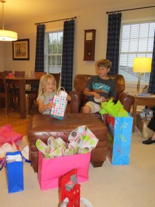 birthday presents, celebration, Bruce Stambaugh