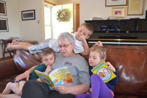 reading, reading to grandkids