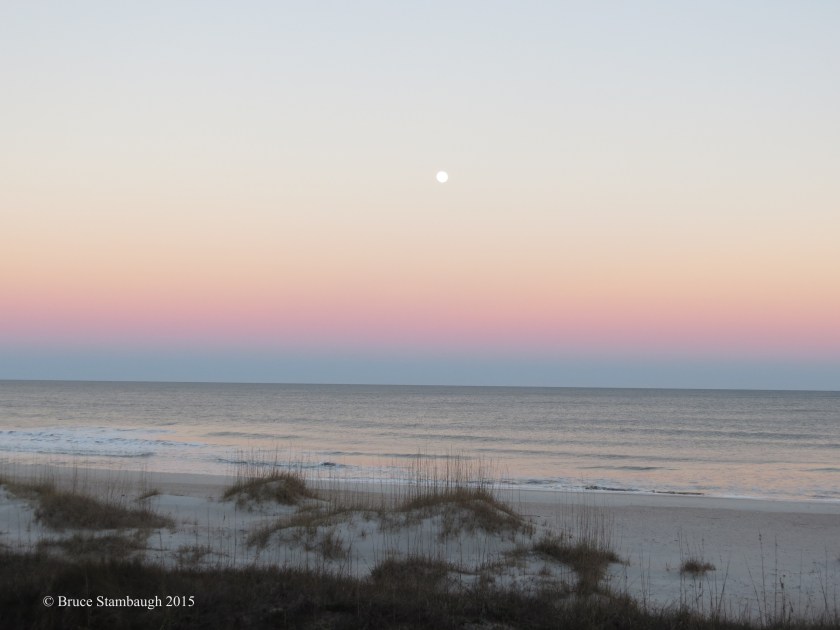 full moon, Belt of Venus, Atlantic Ocean