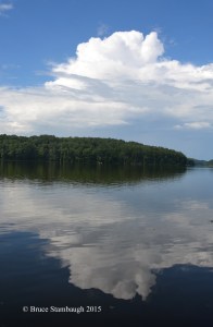 cumulonimbus clouds, storm clouds, cloud reflections