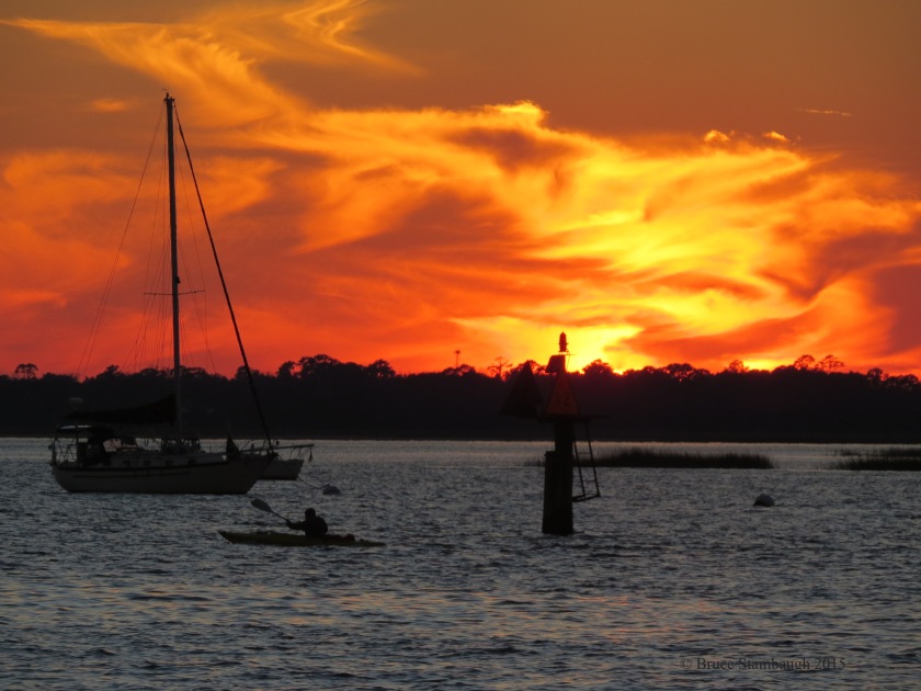 kayak, sunset, Bruce Stambaugh