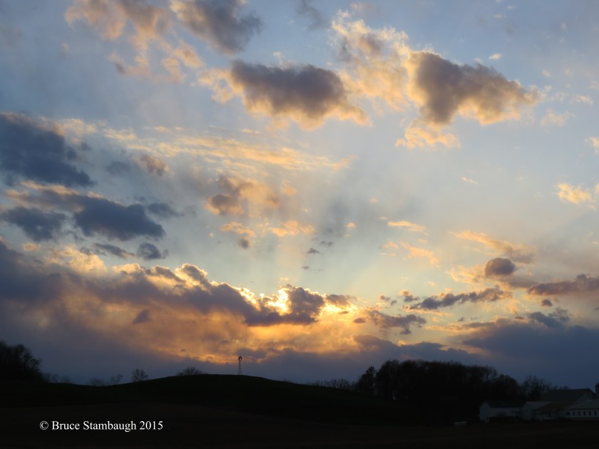 sunset in Ohio's Amish country