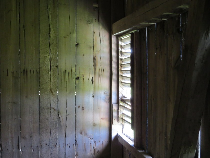 light streaming through barn