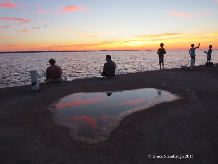 fishing on the Lakeside dock
