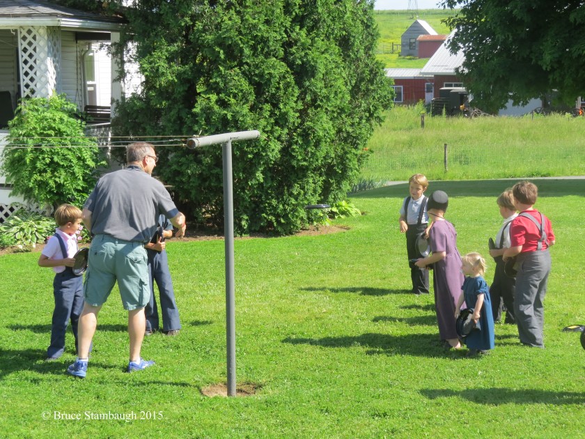 Amish children playing