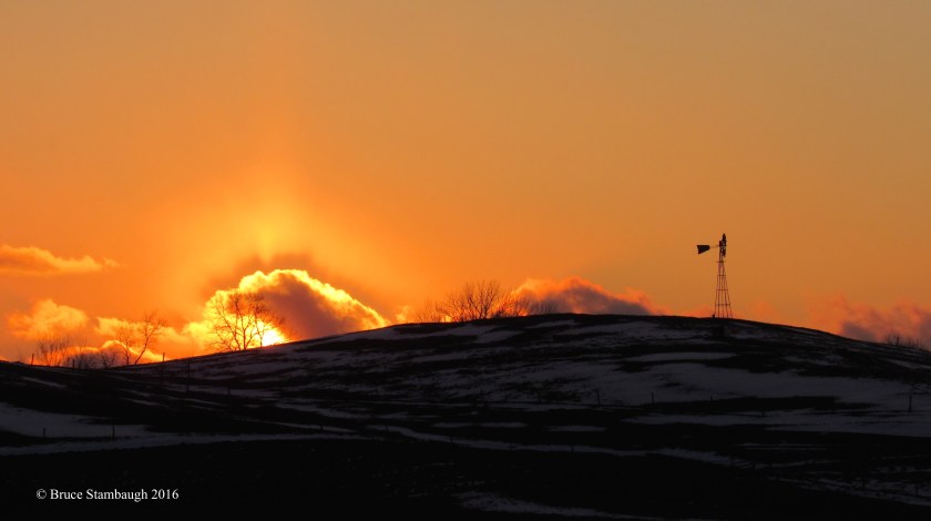 glowing sunset, Ohio