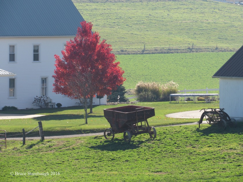 Amish farmstead, farm implements