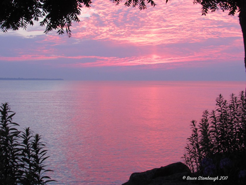 sunrise photography, Lakeside OH, pink and blue