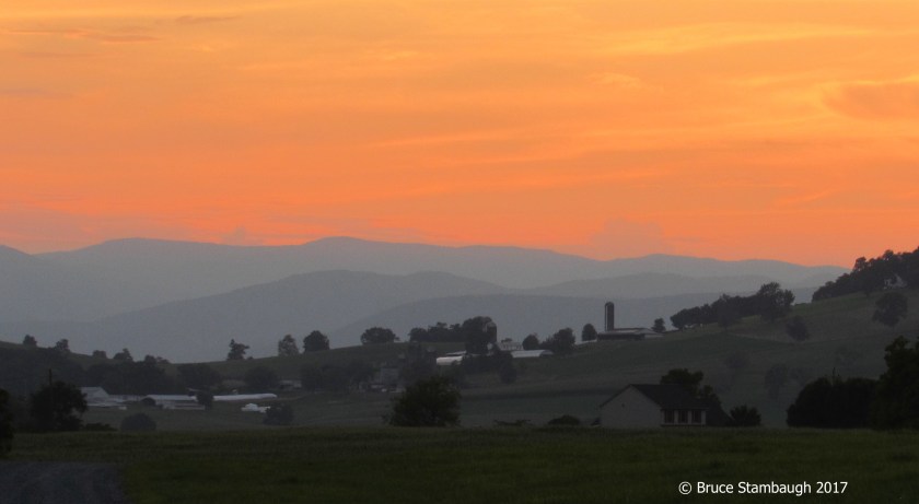 sunset, Shenandoah Valleey