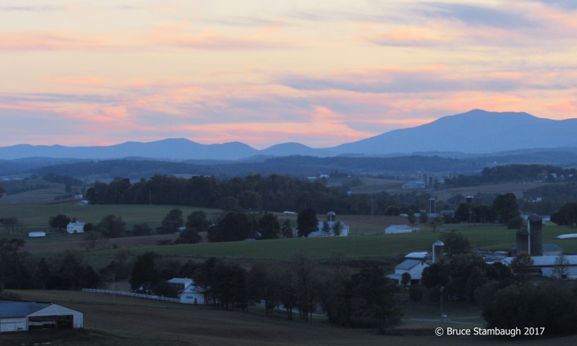 Allegheny Mountains, sunset, Shenandoah Valley VA